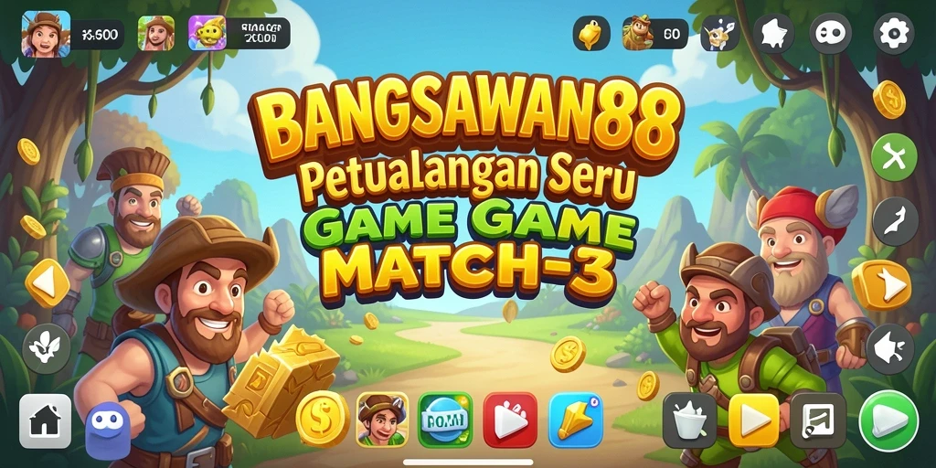 Gameplay seru BANGSAWAN88 dalam aksi Match-3.