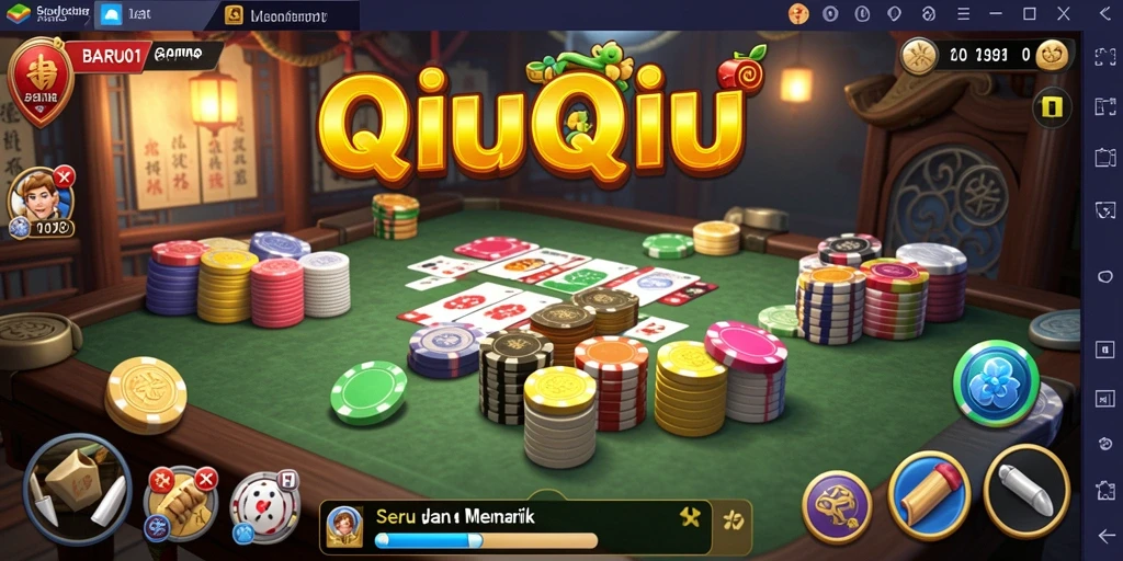 Tampilan gameplay QiuQiu yang seru dan penuh aksi.