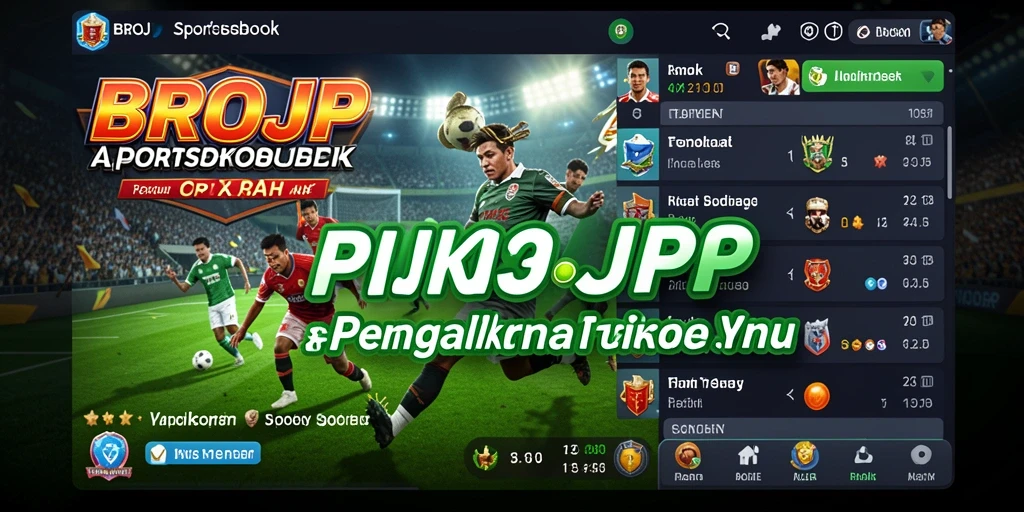 Tampilan gameplay BROJP yang menampilkan taruhan olahraga yang mendebarkan.
