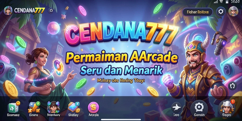 Tampilan gameplay CENDANA777 yang penuh warna dan dinamis.
