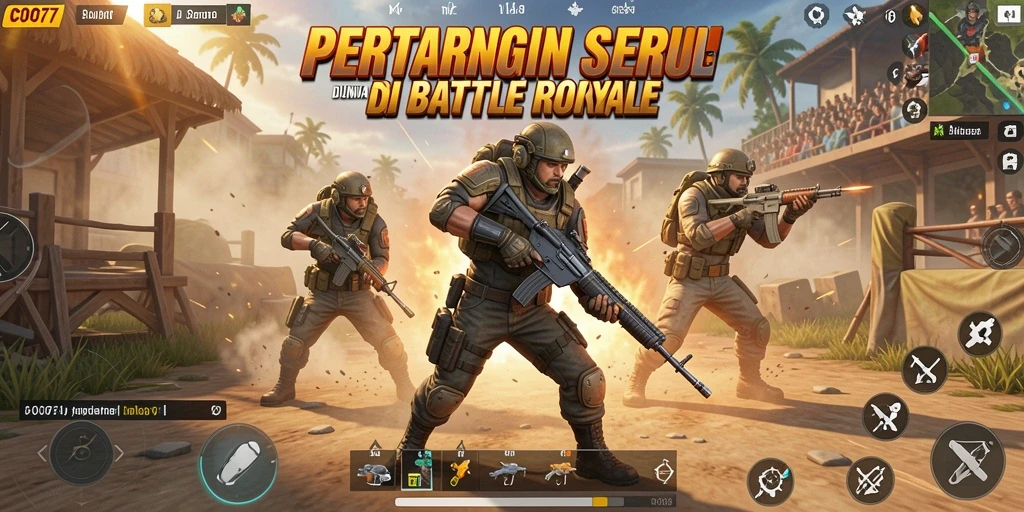 Gameplay seru COO77 dalam aksi Battle Royale.