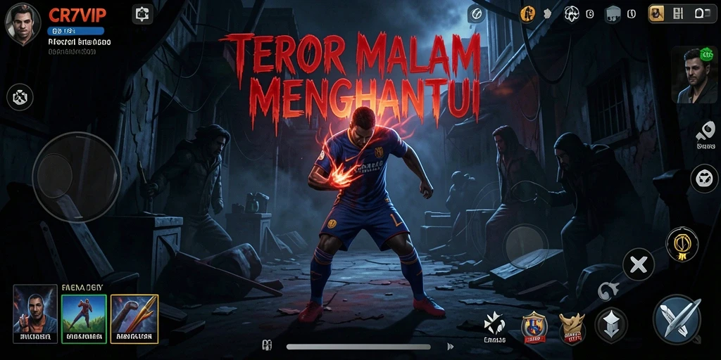 Tampilan seram dari gameplay CR7VIP yang menegangkan.