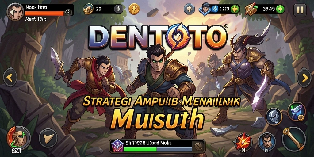 Tangkapan layar gameplay DENTOTO menampilkan pertempuran strategis yang mendebarkan.