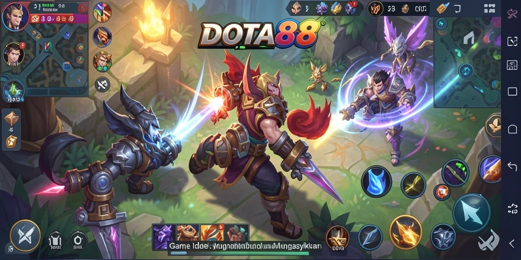 Tampilan gameplay DOTA88 yang memikat dengan mekanisme Idle.