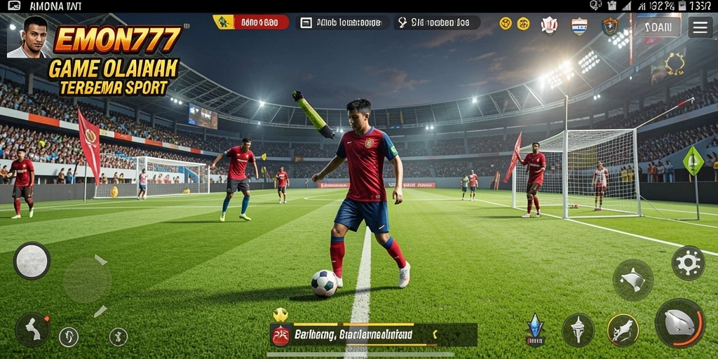 Screenshot EMON777 menampilkan aksi seru dalam gameplay olahraga.