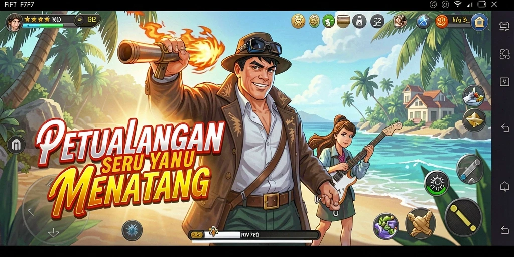 Tangkapan layar gameplay F7F7 yang menunjukkan aksi seru.