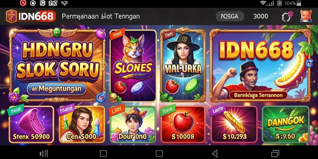 Tampilan menarik gameplay slot IDN668 dengan fitur bonus.