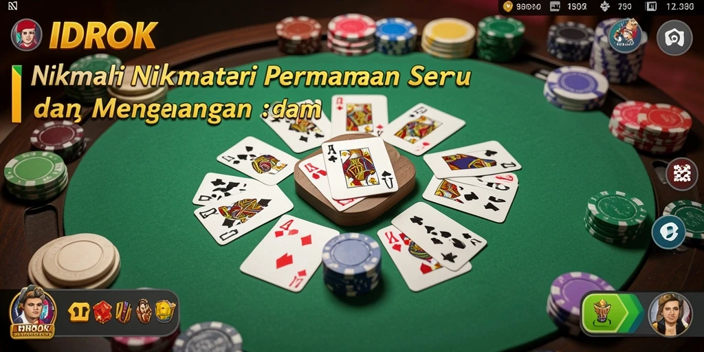 Tampilan gameplay Gaple yang seru dan interaktif di IDROK.