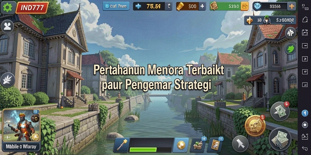Tampilan menarik dari gameplay IND777 Tower Defense yang seru.