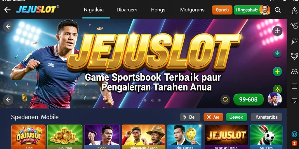 Tampilan gameplay menarik dari aplikasi Sportsbook JEJUSLOT.