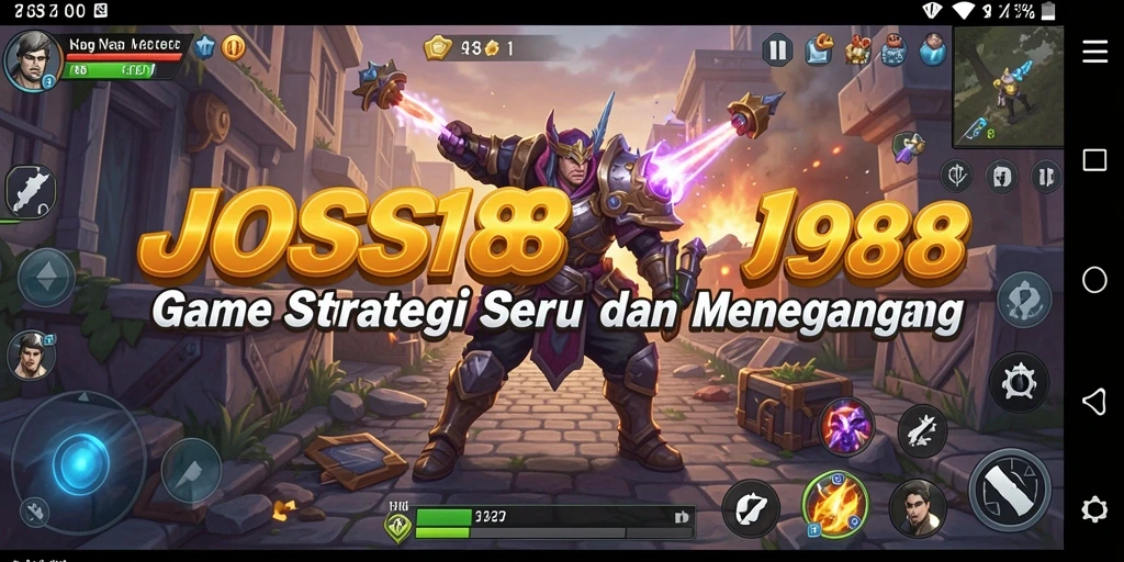 Tangkapan layar gameplay JOSS188 menampilkan strategi pertempuran yang intens.