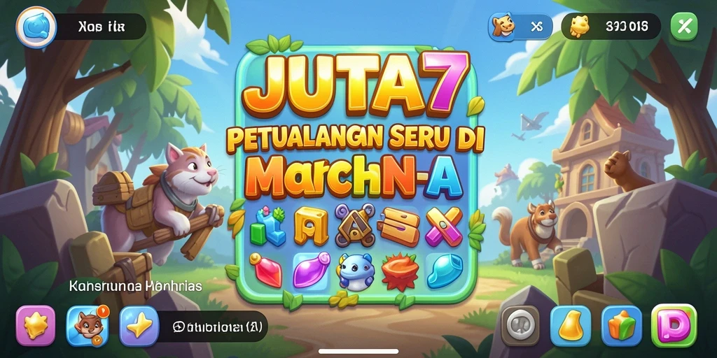 Tangkapan layar gameplay <strong>JUTA7</strong> yang menampilkan aksi Match-3 yang seru.