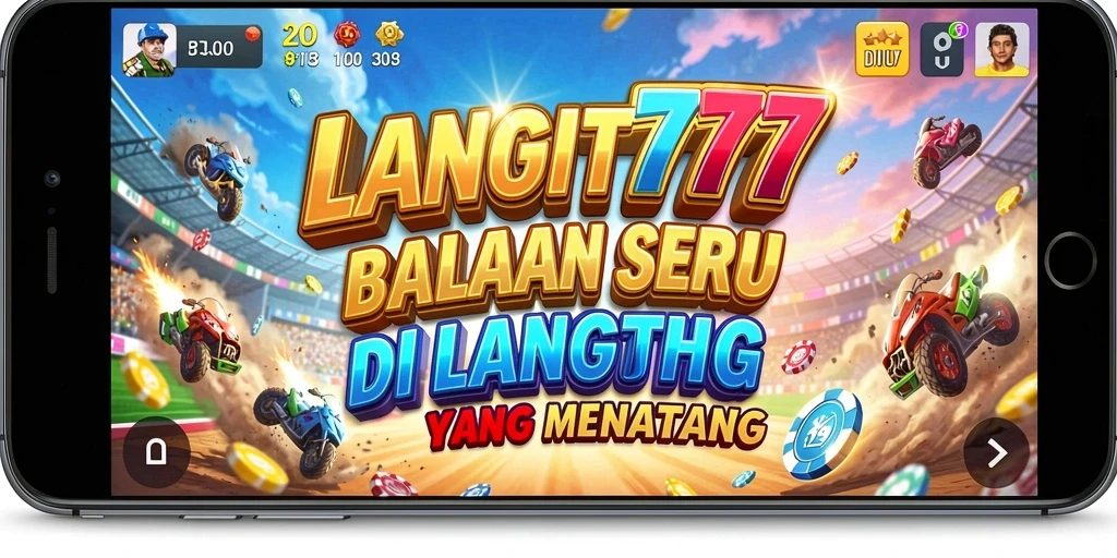 Screenshot dari gameplay seru balap LANGIT777 di trek yang mendebarkan.