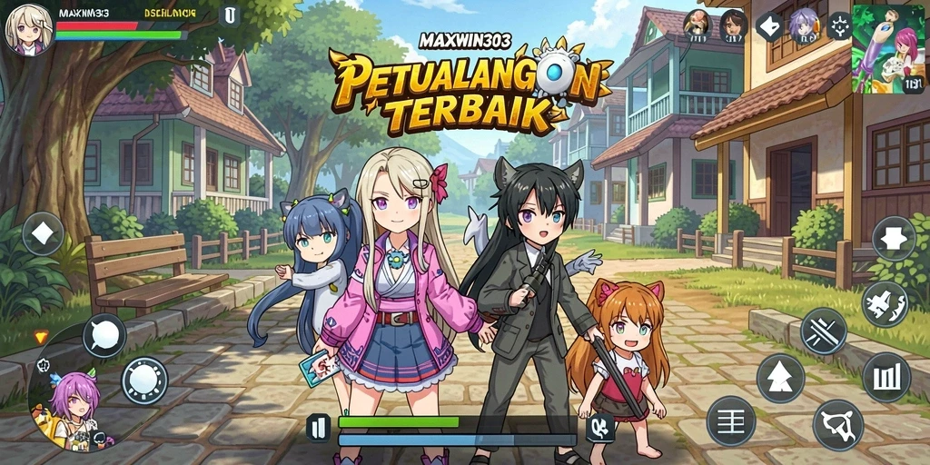 Tangkapan layar gameplay MAXWIN303 yang menunjukkan pertarungan karakter Anime.