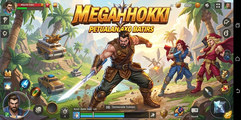 Tampilan permainan yang mendebarkan dari MEGAHOKI dalam aksi ARPG.