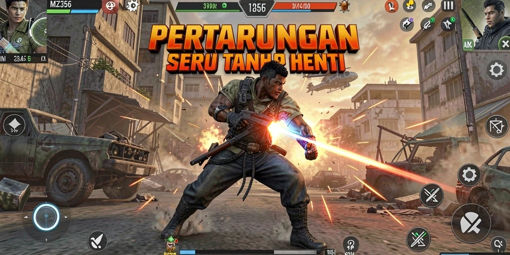 Tangkapan layar MZ356 menampilkan aksi pertarungan yang mendebarkan dan grafis yang menakjubkan.