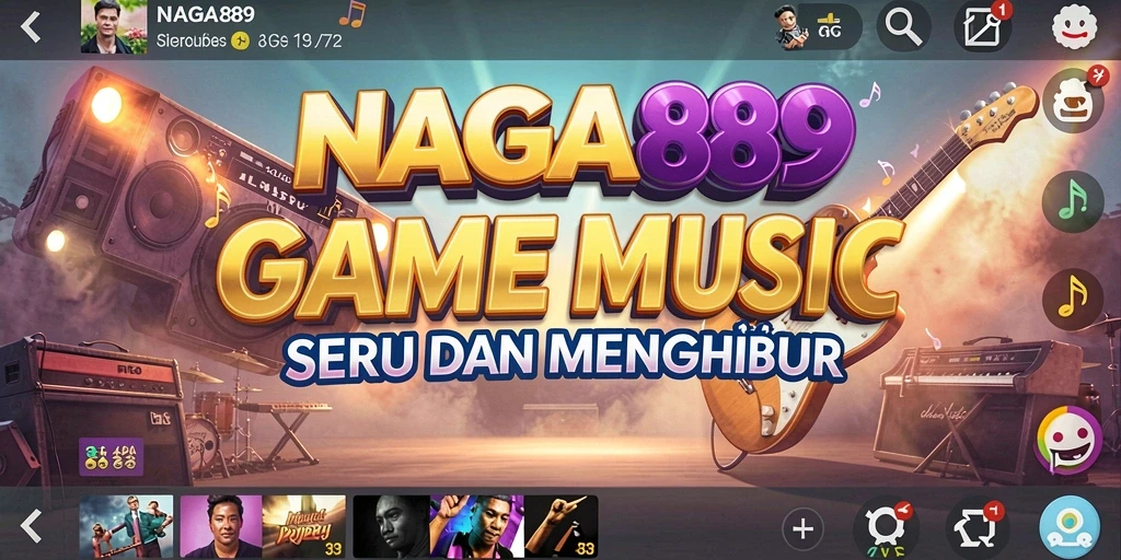 Tampilan gameplay NAGA889 menampilkan interaksi seru dalam bermain musik.