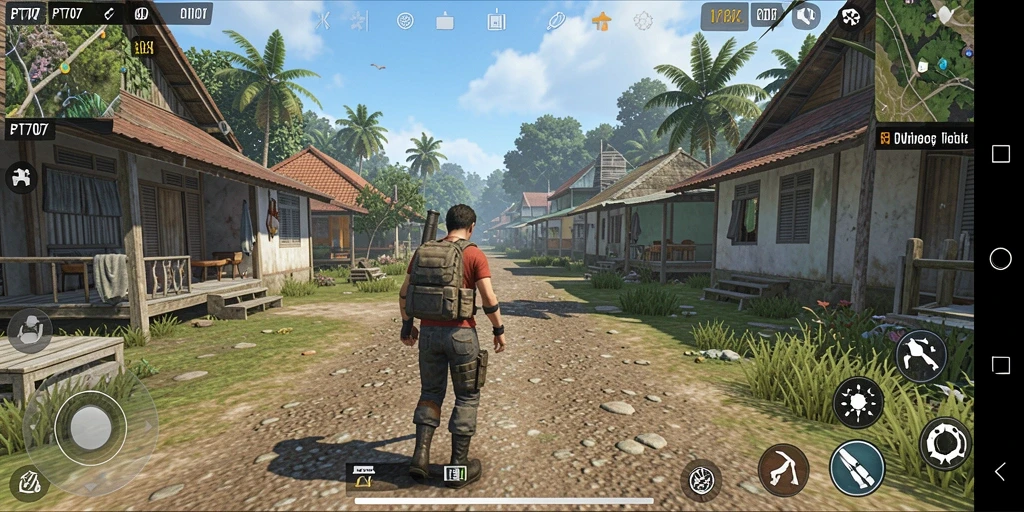 Tampilan gameplay menarik dari PT707 dengan karakter yang dinamis.