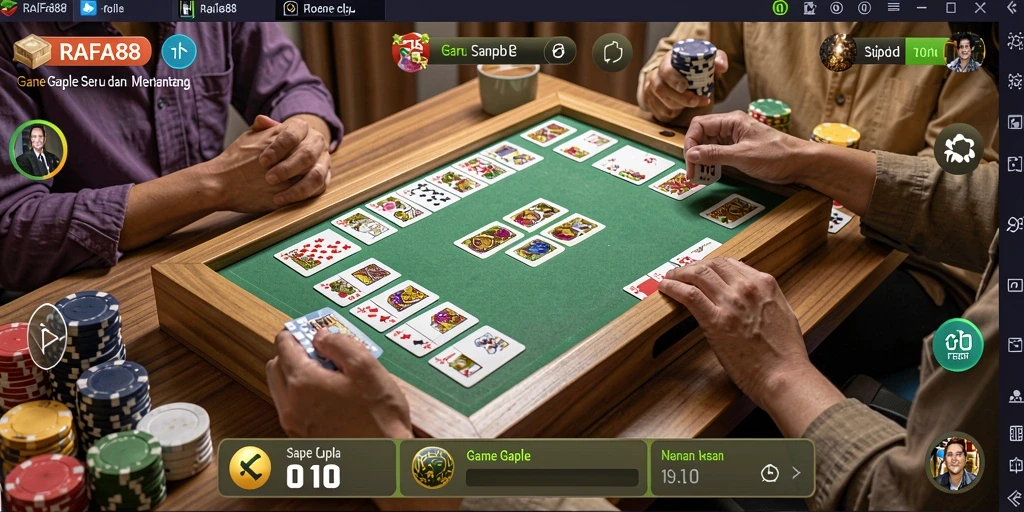 Screenshot gameplay RAFA88 menampilkan suasana bermain Gaple yang menarik.