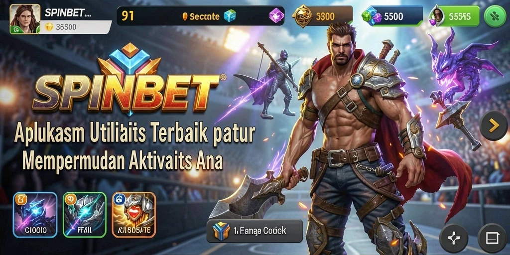 Tampilan antarmuka pengguna SPINBET yang sederhana dan efektif.